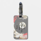 ÉTIQUETTE À BAGAGE BOULE DE BILLARDS NUMÉRO 8 (Dos Vertical)