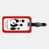 Étiquette À Bagage Boule de bowling et broches personnalisées (Dos horizontal)