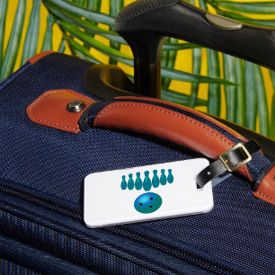 Étiquette À Bagage Boule de Bowling et Quilles Amusements Sportifs