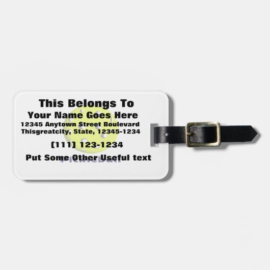 Étiquette À Bagage boule de pickleball uniquement dans text.png (Devant horizontal)