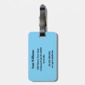 Étiquette À Bagage Boule de pique (Dos Vertical)