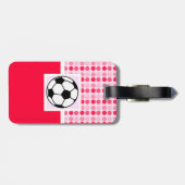 Étiquette À Bagage Boule de soccer mignonne (Dos horizontal)