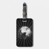 Étiquette À Bagage Boule Disco avec Arrière - plan noir (Dos Vertical)
