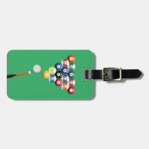 Étiquette À Bagage Boule et bâton de queue Animée de billards