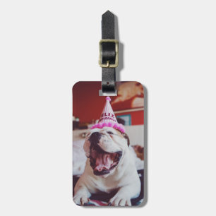 Étiquette À Bagage Bouledogue britannique des images de Getty