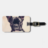Étiquette À Bagage Bouledogue français (Devant horizontal)