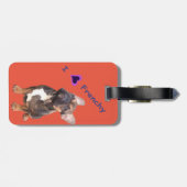 Étiquette À Bagage Bouledogue français (Dos horizontal)