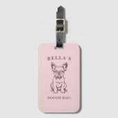 Étiquette À Bagage Bouledogue français amateur de Frenchie propriétai (Devant Vertical)