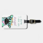 Étiquette À Bagage Bouledogue français Ange French Bulldog (Devant horizontal)