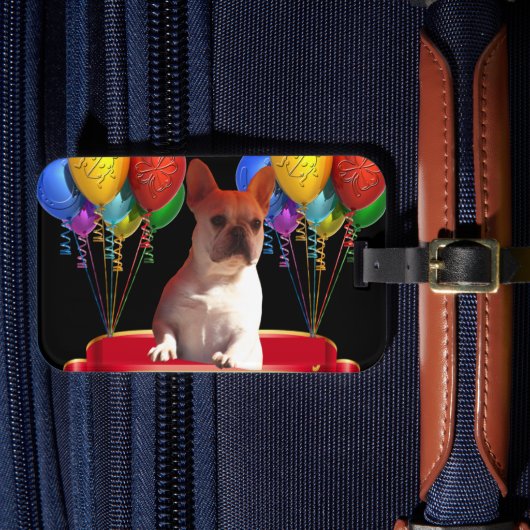 Étiquette À Bagage Bouledogue français ballon French Bulldog (Insitu Rectoal 4)
