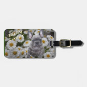 Étiquette À Bagage Bouledogue français coeur French Bulldog (Devant horizontal)