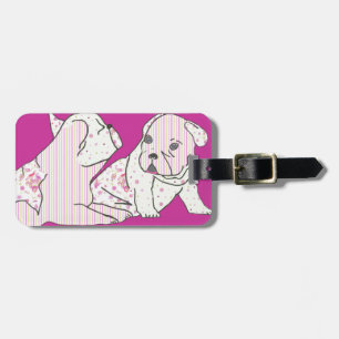 Étiquette À Bagage Bouledogue français dessin animé French Bulldog