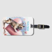 Étiquette À Bagage Bouledogue français maladie de Hirschsprung French (Devant Horizontal)