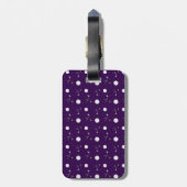 Étiquette À Bagage Boules de golf pourpres nommées personnalisées (Dos Vertical)