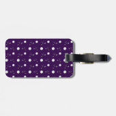 Étiquette À Bagage Boules de golf pourpres nommées personnalisées (Dos horizontal)