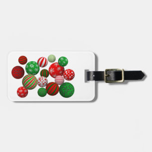 Étiquette À Bagage Boules de Noël 3D