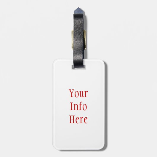 Étiquette À Bagage Boules de Noël 3D (Dos Vertical)