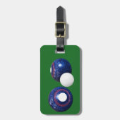 Étiquette À Bagage Boules de pelouse bleue personnalisables (Devant Vertical)