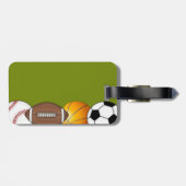 Étiquette À Bagage Boules de sports (Dos horizontal)