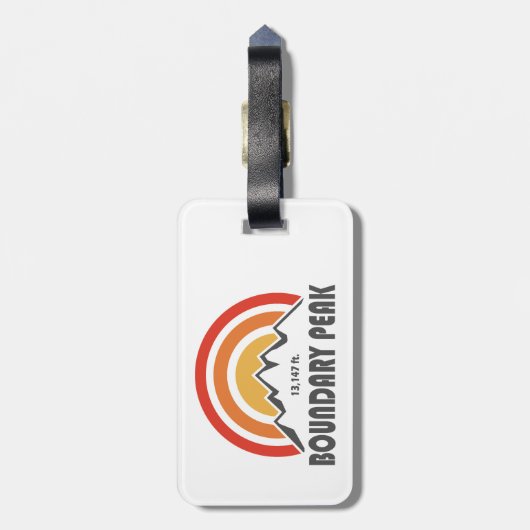 Étiquette À Bagage Boundary Peak Nevada (Dos Vertical)