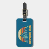 Étiquette À Bagage Boundary Peak Nevada Retro Turquoise (Devant Vertical)