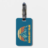 Étiquette À Bagage Boundary Peak Nevada Retro Turquoise (Dos Vertical)