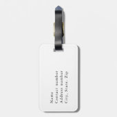 Étiquette À Bagage Bouquet Bourgogne | Nom personnalisé (Dos Vertical)