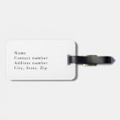 Étiquette À Bagage Bouquet Bourgogne | Nom personnalisé (Dos horizontal)