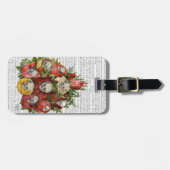 Étiquette À Bagage Bouquet de crânes (Devant horizontal)