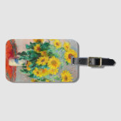 Étiquette À Bagage Bouquet de tournesols Claude Monet (Devant Horizontal)