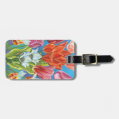 Étiquette À Bagage Bouquet en frontière III (Devant horizontal)