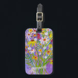 Étiquette À Bagage Bouquet Fleur sauvage Aquarelle violet<br><div class="desc">Ajoutez un peu de flair à vos bagages avec ce joli motif fleuri coloré. Main peinte par moi, pour toi ! Consultez ma boutique pour plus de couleurs et de motifs, plus des accessoires assortis comme tongs, totes, nattes, serviettes, poches cosmétiques, tasses et rideaux de douche. Vous pouvez toujours ajouter...</div>