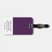 Étiquette À Bagage Bouquet floral pourpre de Frida Kahlo | (Dos horizontal)