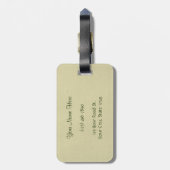 Étiquette À Bagage Bouquet peint vintage (Dos Vertical)