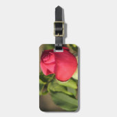 Étiquette À Bagage Bourgeon de rose rouge (Devant Vertical)