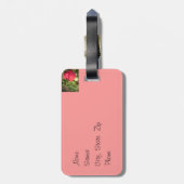 Étiquette À Bagage Bourgeon de rose rouge (Dos Vertical)