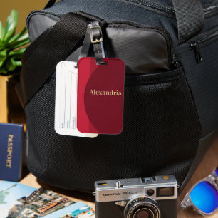Étiquette À Bagage Bourgogne rouge personnalisé