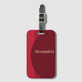 Étiquette À Bagage Bourgogne rouge personnalisé (Devant Vertical)
