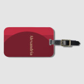 Étiquette À Bagage Bourgogne rouge personnalisé (Devant Horizontal)