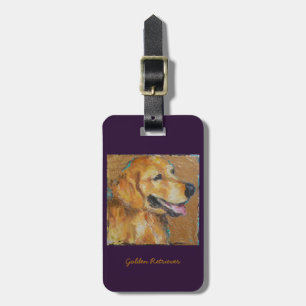 Étiquette À Bagage Bourse de golden retriever, étiquette de bagage ou
