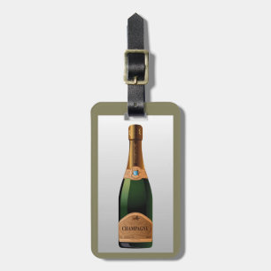 ÉTIQUETTE À BAGAGE BOUTEILLE DE CHAMPAGNE