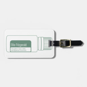 Étiquette À Bagage Bouteille d'huile essentielle de Teal d'équilibre