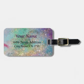 ÉTIQUETTE À BAGAGE BOUTEILLE MAGIQUE EN ÉCLAIRAGE D'OR (Devant horizontal)