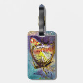 ÉTIQUETTE À BAGAGE BOUTEILLE MAGIQUE EN ÉCLAIRAGE D'OR (Dos Vertical)