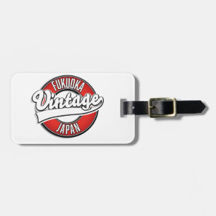 Étiquette À Bagage Bouton de logo style vintage Fukuoka Japon