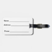 ÉTIQUETTE À BAGAGE BOUTS DE TRAVAIL IRLANDAIS VERT AVEC FLEURS SHAMRO (Dos horizontal)