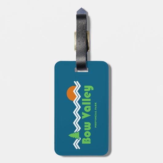 Étiquette À Bagage Bow Valley Provincial Park Retro (Dos Vertical)