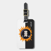 Étiquette À Bagage Bowling 300 Jeu Orange Glow (Devant Vertical)