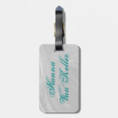 Étiquette À Bagage Bowling Ball Blue (Dos Vertical)