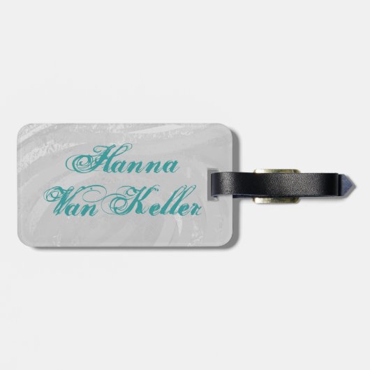 Étiquette À Bagage Bowling Ball Blue (Dos horizontal)